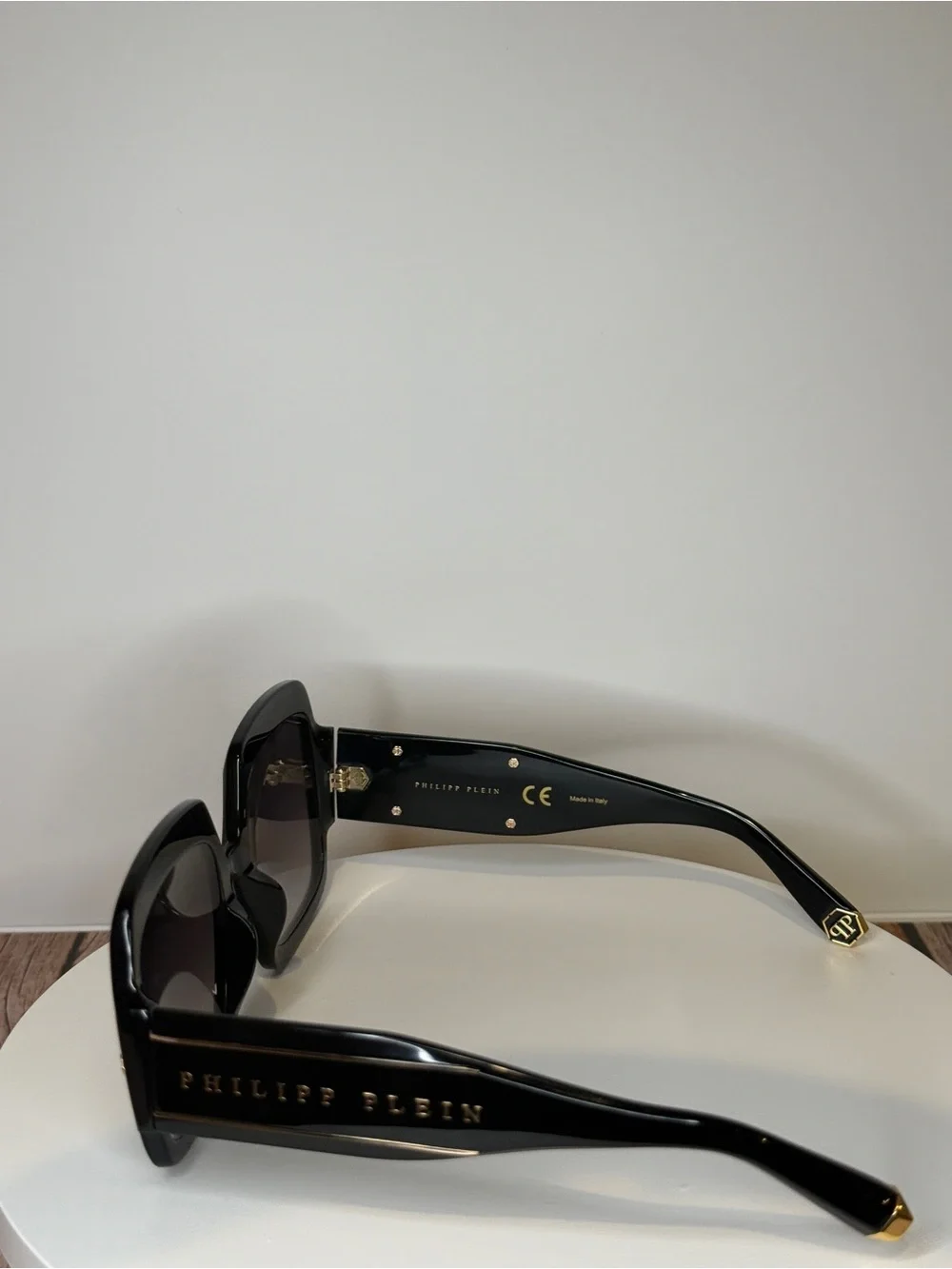 Philipp Plein Black Oversized Square Sunglasses